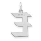 Sterling Silver Letter E Pendant, Modern Initial Charm, Unisex Minimalist Design