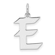 Sterling Silver Letter E Pendant, Modern Initial Charm, Unisex Minimalist Design