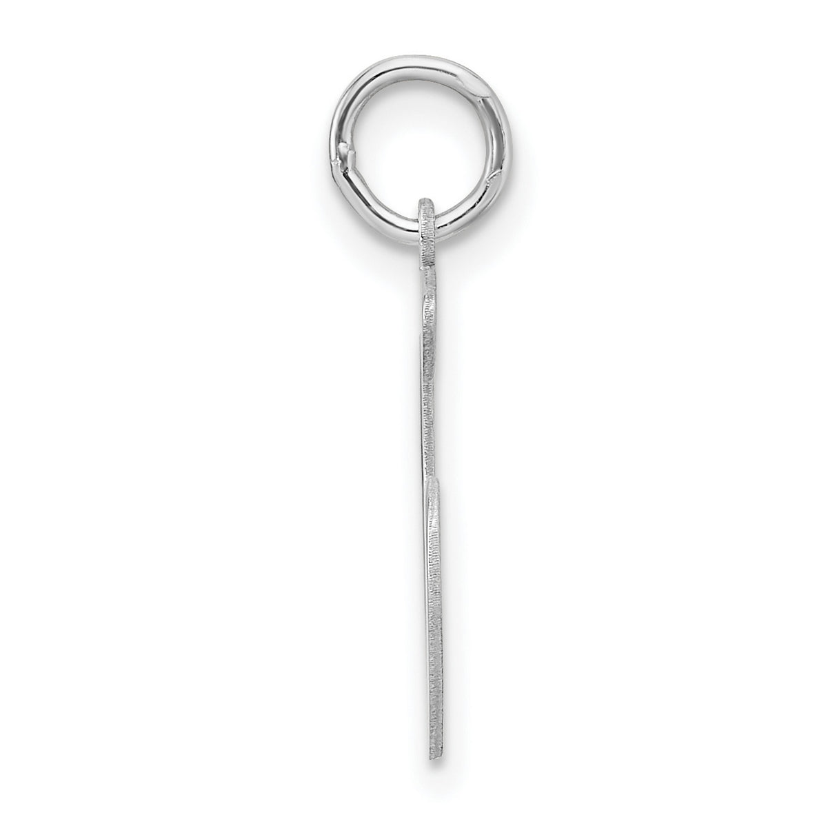 Sterling Silver Initial Pendant Charm, Script Letter G, Polished Modern Style