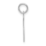 Sterling Silver Initial Pendant Charm, Script Letter G, Polished Modern Style