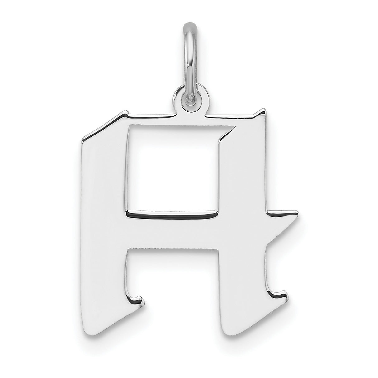Sterling Silver Hebrew Letter Het Pendant, Modern Jewish Spiritual Design for Men and Women