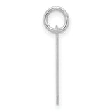 Sterling Silver Number One Charm Pendant, Polished Athletic Symbol, Unisex Jewelry