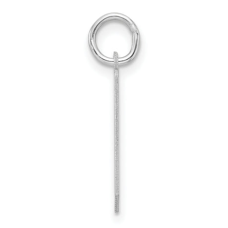 Sterling Silver Number One Charm Pendant, Polished Athletic Symbol, Unisex Jewelry