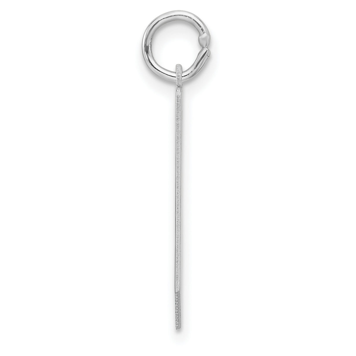 Sterling Silver Pendant Charm, Number One Symbol, Sleek Polished Motivational Design