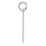 Sterling Silver Pendant Charm, Number One Symbol, Sleek Polished Motivational Design
