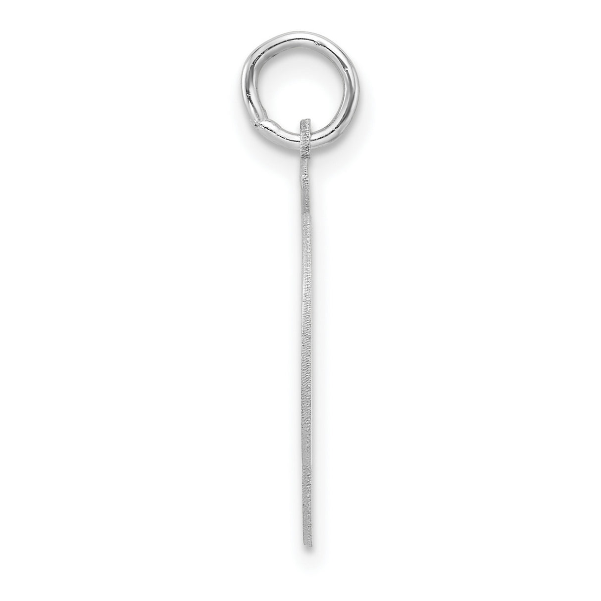 Sterling Silver Initial Q Pendant, Polished Script Letter Charm, Minimalist Alphabet Jewelry