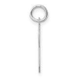 Sterling Silver Letter R Pendant Charm, Bold Block Font, Unisex Alphabet Jewelry