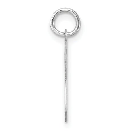 Sterling Silver Letter R Pendant Charm, Bold Block Font, Unisex Alphabet Jewelry