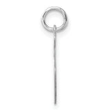 Sterling Silver Initial Pendant Charm with Block Letter S Design for Women or Unisex