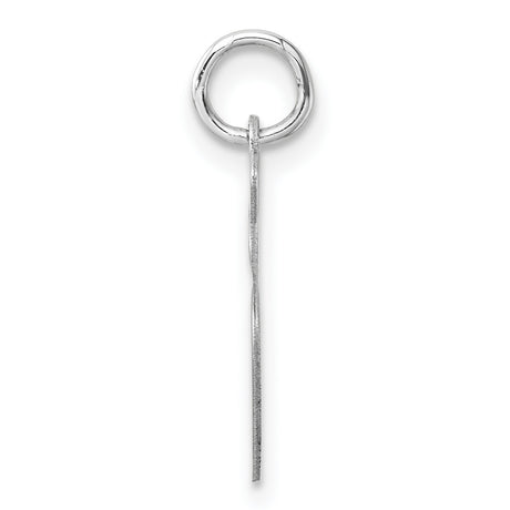 Sterling Silver Initial Pendant Charm with Block Letter S Design for Women or Unisex