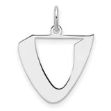 Sterling Silver Shield Pendant with Stylized Open Shield Design, Modern Minimalist Jewelry