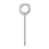 Sterling Silver Initial W Pendant, Block Letter Charm for Necklace or Bracelet