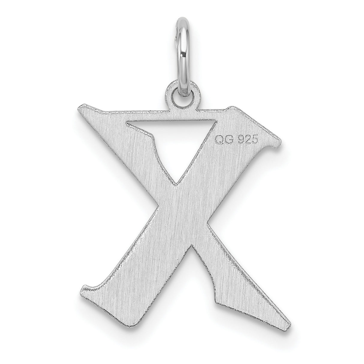 Sterling Silver Pendant, Hebrew Aleph Letter Design, Judaica Symbol for Faith and Spiritual Identity