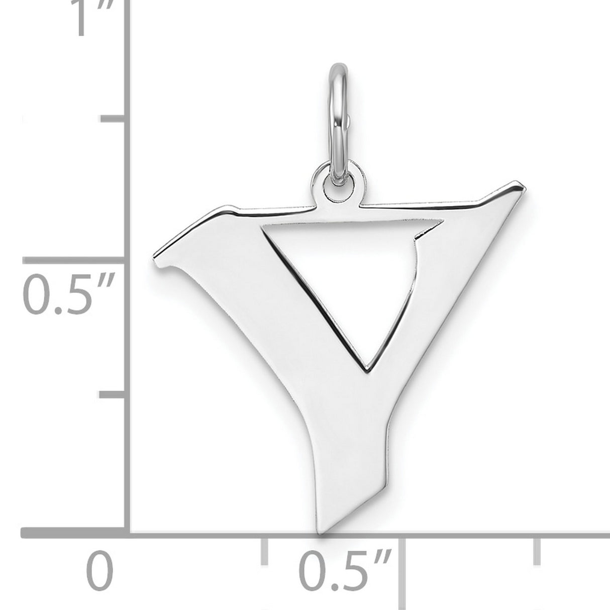 Sterling Silver Aleph Pendant with Cutout Triangle, Greek Recovery Symbol, Unisex Sobriety Jewelry