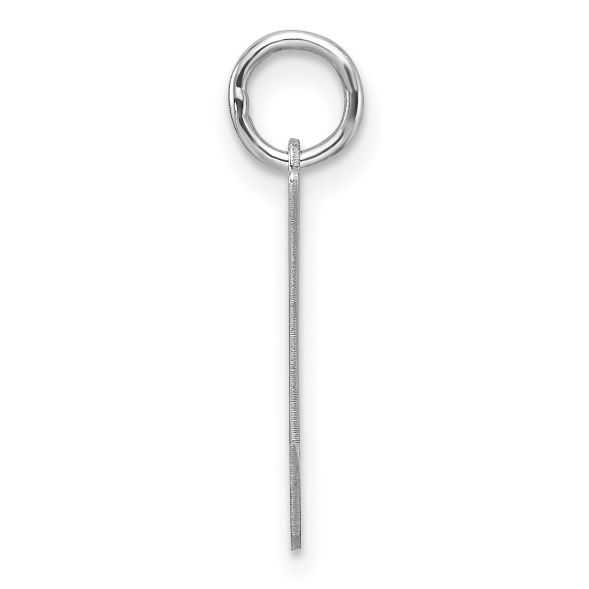 Sterling Silver Letter Z Pendant Charm, Polished Block Initial Design for Women and Unisex