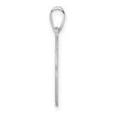 Sterling Silver Letter A Pendant, Ornate Script Monogram Circular Charm for Women