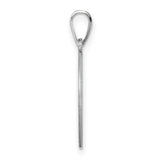 Sterling Silver Initial F Pendant with Script Letter and Openwork Design for Women