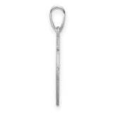 Sterling Silver Initial H Pendant with Scroll Accents and Openwork Design