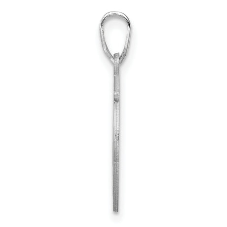 Sterling Silver Initial H Pendant with Scroll Accents and Openwork Design