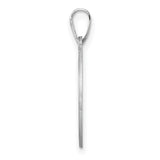 Sterling Silver Initial I Pendant with Scrollwork Script Monogram Design for Women