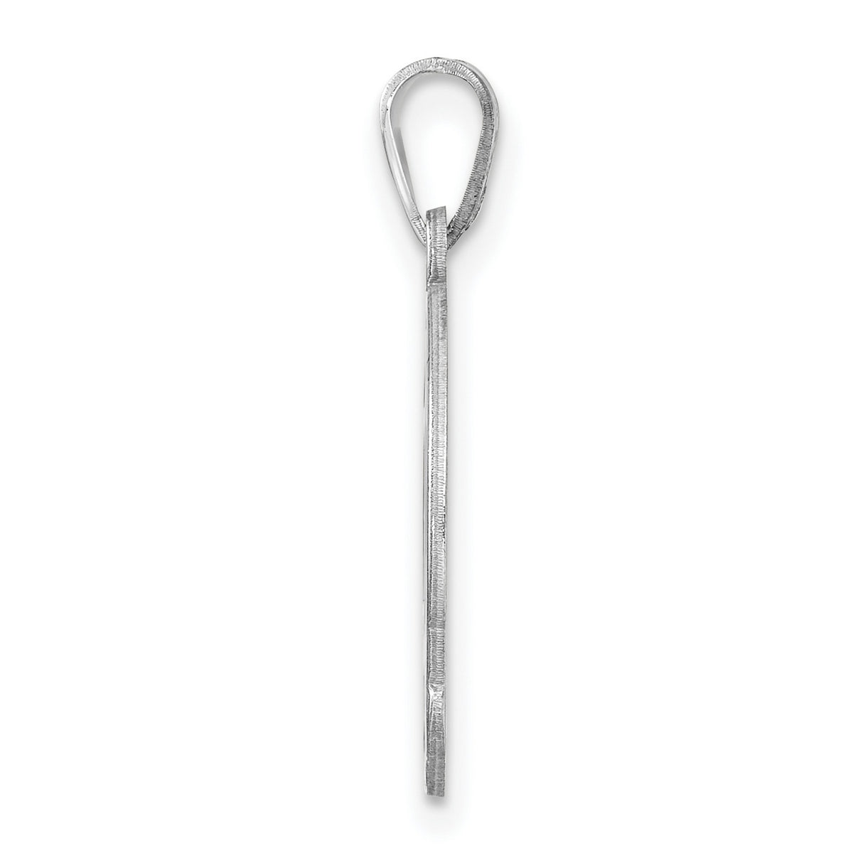 Sterling Silver Initial Pendant with Openwork Circle, Script Letter L Design for Women