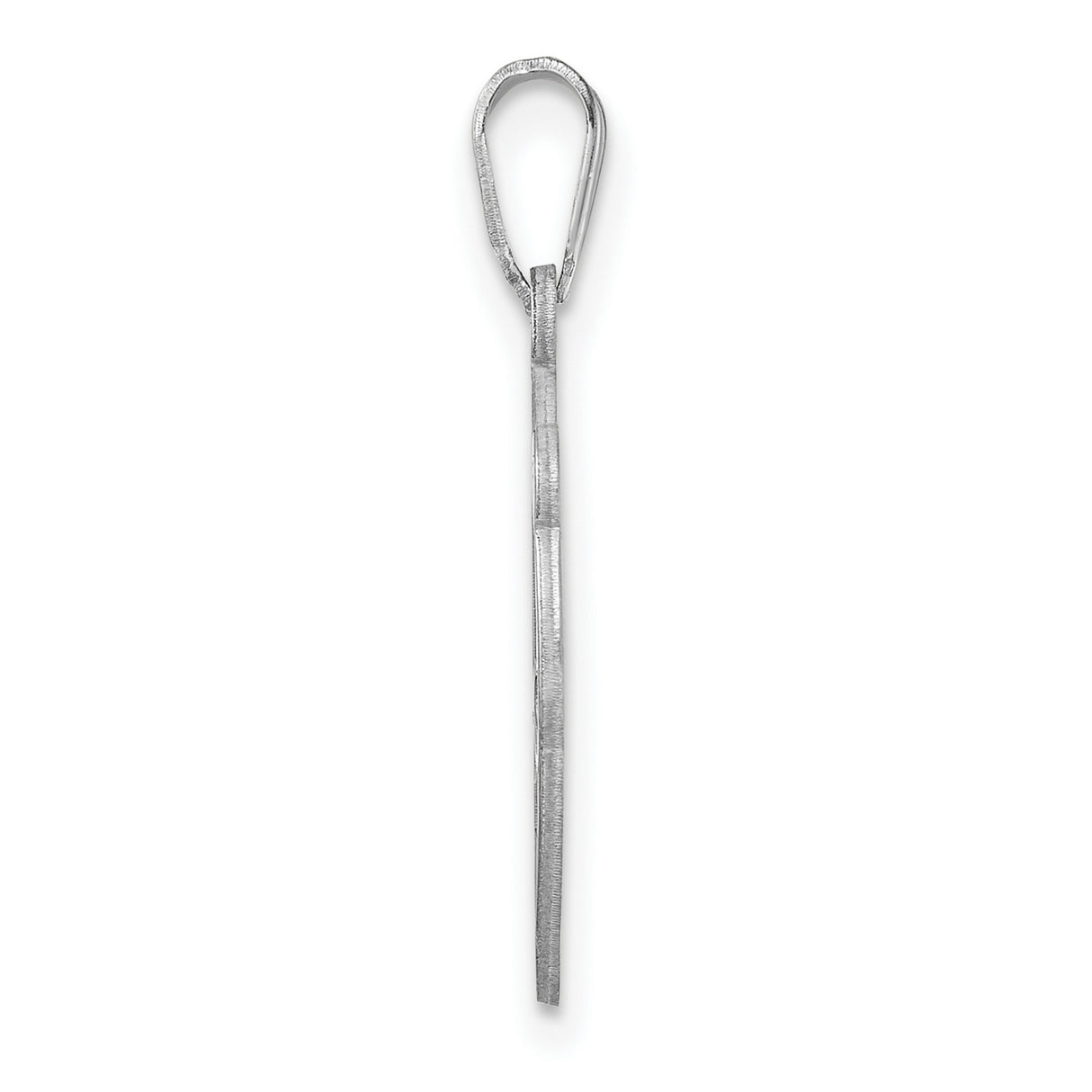 Sterling Silver Monogram Pendant with Script Letter N in Open Circle Design