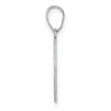 Sterling Silver Monogram Pendant with Script Letter P in Open Circle Design