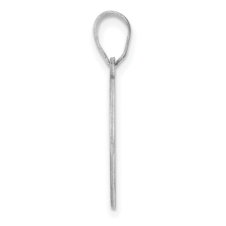 Sterling Silver Monogram Pendant with Script Letter P in Open Circle Design