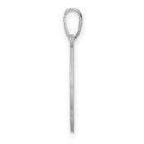 Sterling Silver Monogram Pendant with Ornate Script R in Round Openwork Design