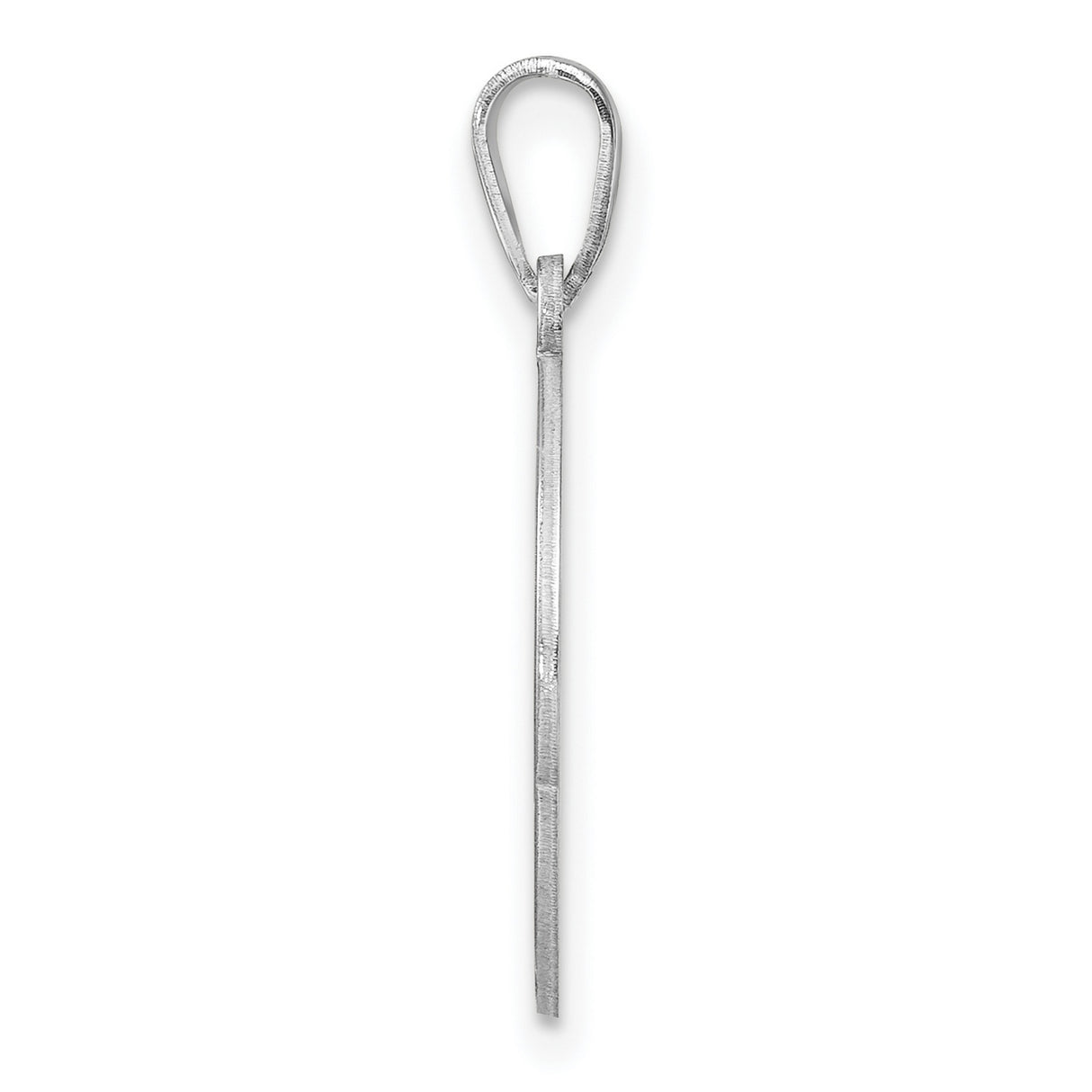 Sterling Silver Pendant with Script Initial S Design, Round Openwork Monogram Charm