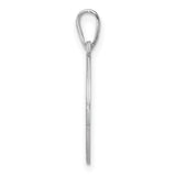 Sterling Silver Pendant with Script Initial S Design, Round Openwork Monogram Charm