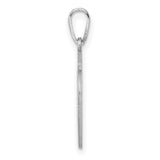 Sterling Silver Monogram Pendant with CJ Interlocking Letters, Ornate Script Initial Charm