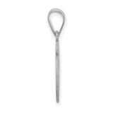 Sterling Silver Initial Pendant with Script Letter V in Circle Frame, Monogram Charm