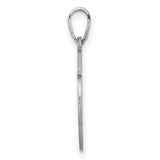 Sterling Silver Pendant with Intertwined W P Monogram Letters in Circular Frame Design