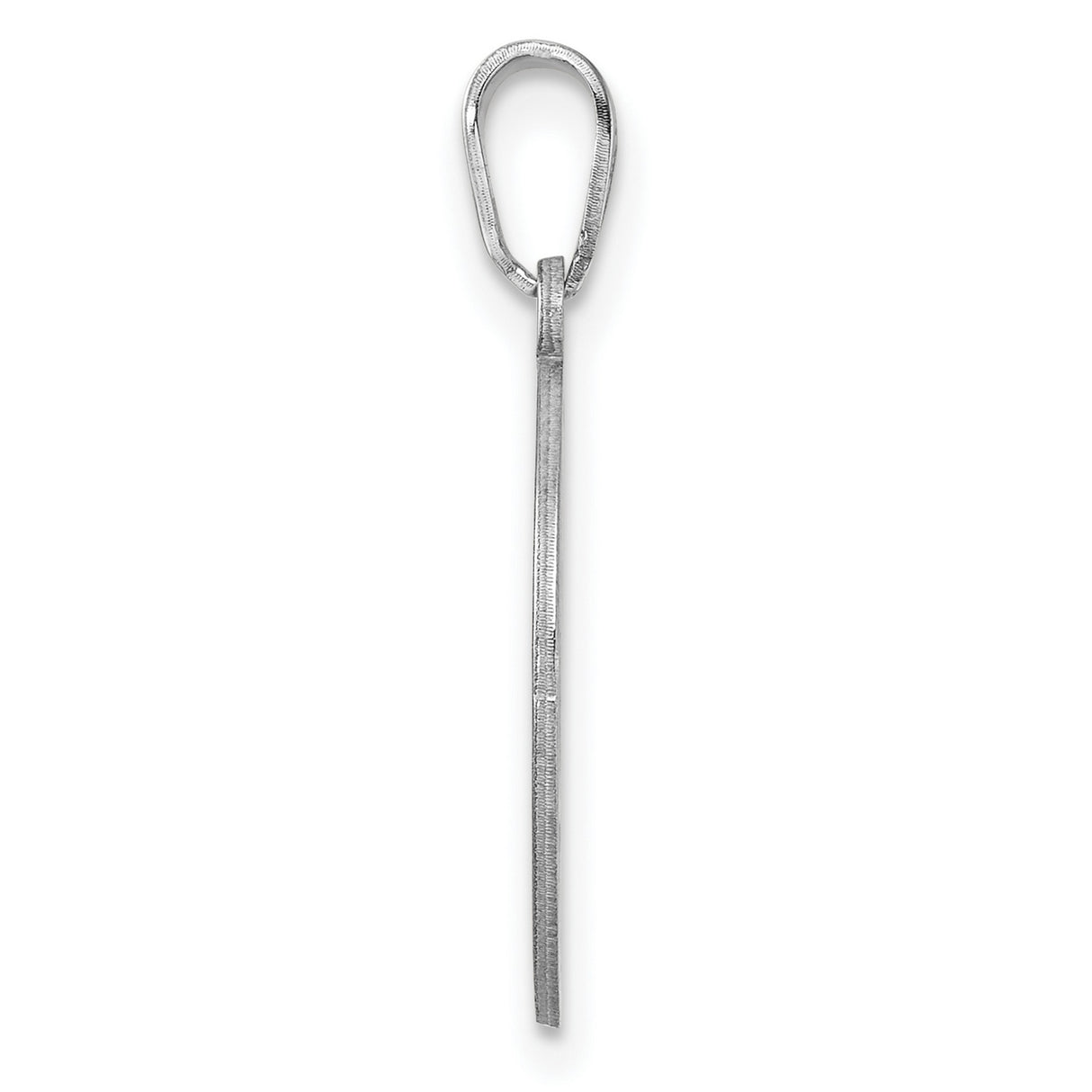 Sterling Silver Letter V Pendant, Openwork Circular Monogram Charm for Women
