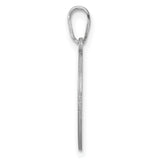 Sterling Silver Letter V Pendant, Openwork Circular Monogram Charm for Women