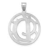 Sterling Silver Monogram Pendant with Intertwined D and L Letters, Openwork Script Charm