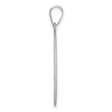 Sterling Silver Monogram Pendant with Script Letter F in Circular Frame