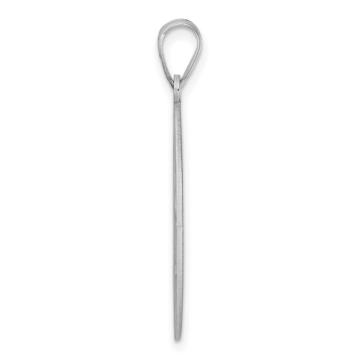 Sterling Silver Pendant, Script Letter J in Openwork Circle Design