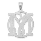 Sterling Silver Pendant with Interwoven M Y Letters, Script Monogram Charm, Unisex Design