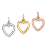Sterling Silver Open Heart Pendant with Cubic Zirconia, Romantic Jewelry for Women