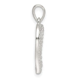 Sterling Silver Heart Pendant with Cubic Zirconia, Rose Gold Interlocking Hearts Design