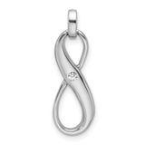 Sterling Silver Infinity Pendant with Cubic Zirconia, Delicate Eternity Symbol Jewelry for Women