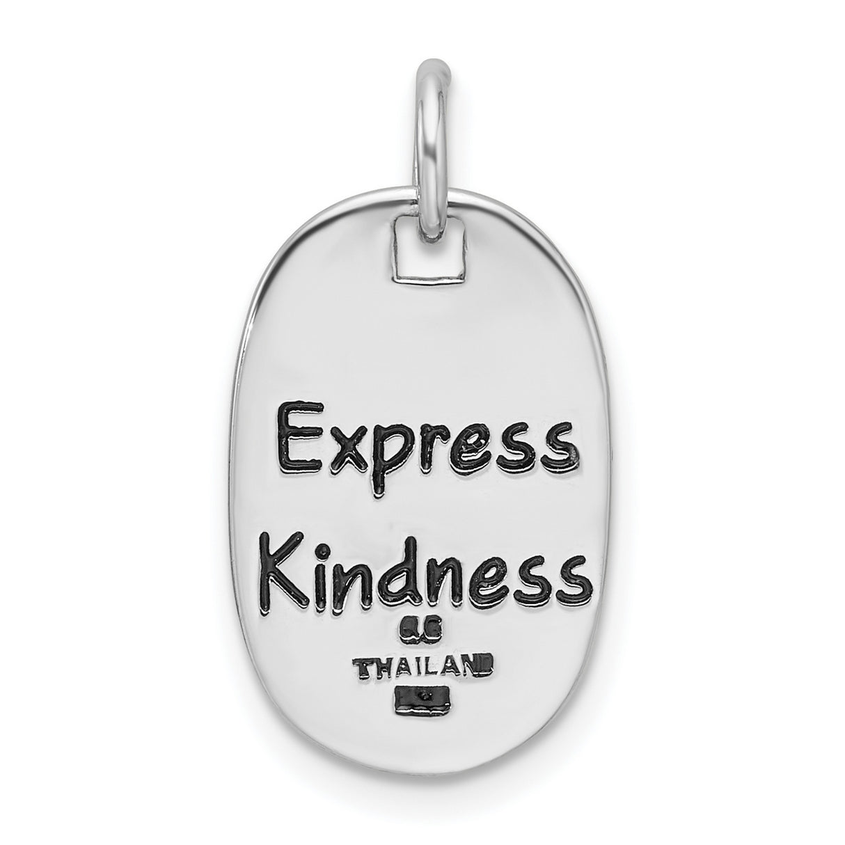 Sterling Silver Pendant with Friendship Message, Oval Charm Symbolizing Love and Connection