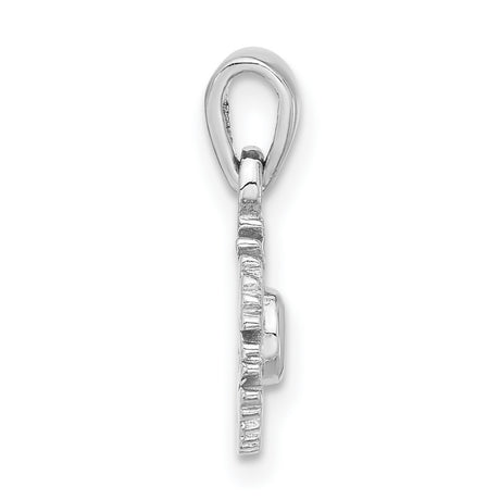 Sterling Silver Snowflake Pendant with Cubic Zirconia, Winter-Inspired Design for Women