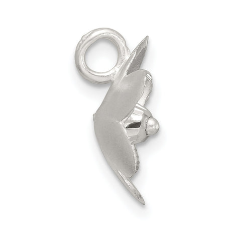Sterling Silver Daffodil Flower Stud Earrings with Textured Floral Design