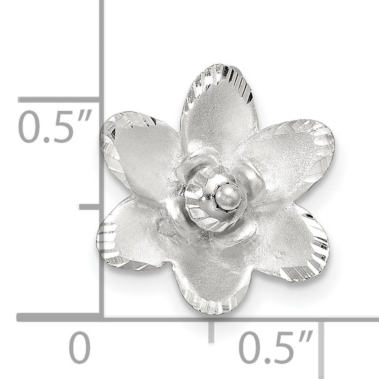 Sterling Silver Daffodil Flower Stud Earrings with Textured Floral Design