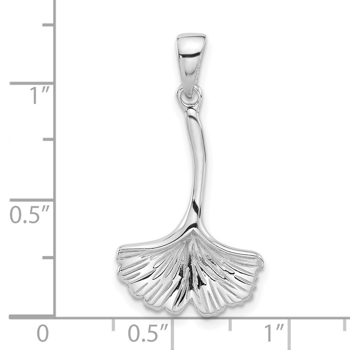 Sterling Silver Ginkgo Leaf Pendant, Nature-Inspired Botanical Jewelry for Women