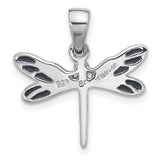 Sterling Silver Dragonfly Pendant with Abalone Inlay, Nature Inspired Boho Jewelry for Women