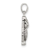 Sterling Silver Owl Pendant with Feather Detail and Antiqued Animal Totem Design